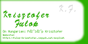 krisztofer fulop business card